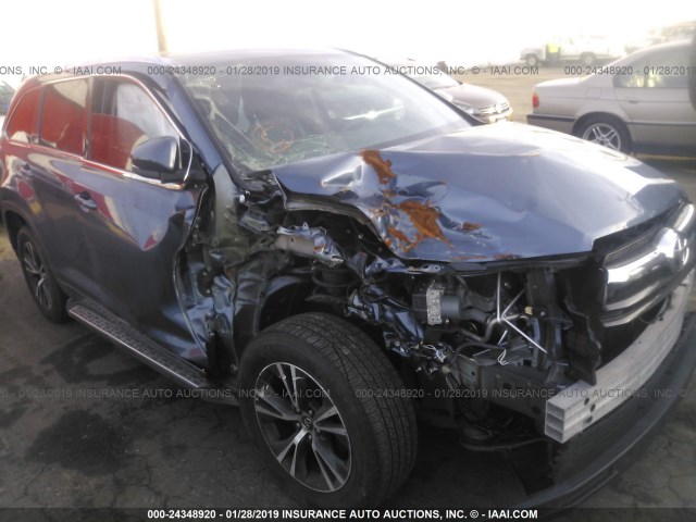 5TDKKRFH7GS127369 - 2016 TOYOTA HIGHLANDER XLE ლურჯი ფოტო 6