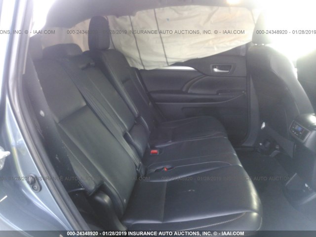 5TDKKRFH7GS127369 - 2016 TOYOTA HIGHLANDER XLE ლურჯი ფოტო 8