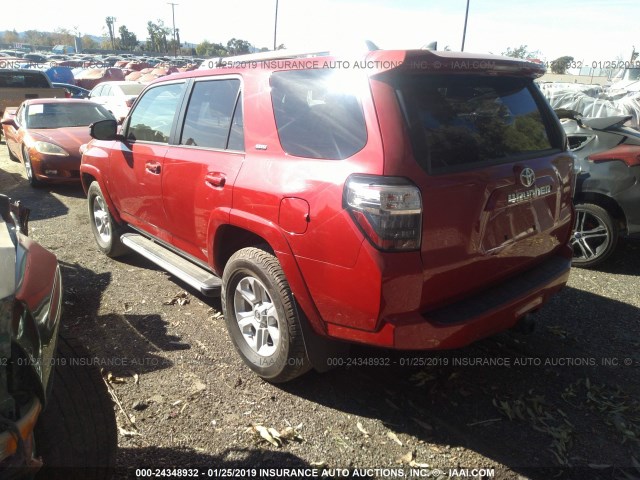 JTEZU5JR0G5128883 - 2016 TOYOTA 4RUNNER SR5/LIMITED/SR5 PREMIUM RED photo 3