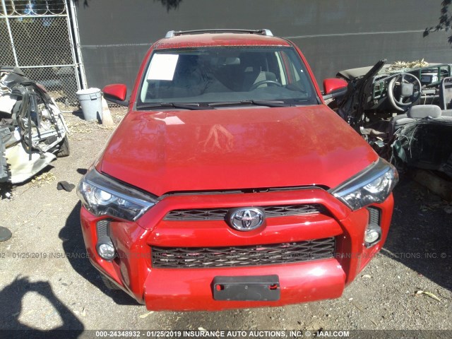 JTEZU5JR0G5128883 - 2016 TOYOTA 4RUNNER SR5/LIMITED/SR5 PREMIUM RED photo 6