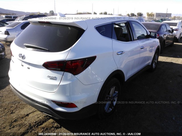 5NMZTDLB4HH042475 - 2017 HYUNDAI SANTA FE SPORT  WHITE photo 4