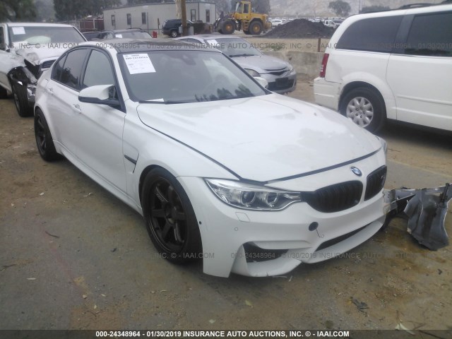 WBS3C9C55FP805775 - 2015 BMW M3 WHITE photo 1