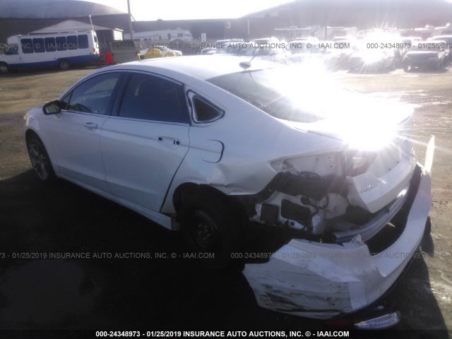 3FA6P0D95DR267483 - 2013 FORD FUSION TITANIUM WHITE photo 3