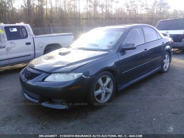 1YVHP80D755M14249 - 2005 MAZDA 6 S GRAY photo 2