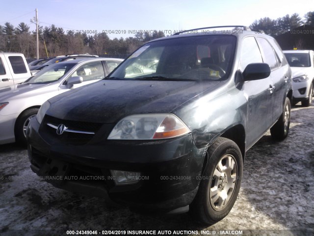 2HNYD182X1H507921 - 2001 ACURA MDX GREEN photo 2