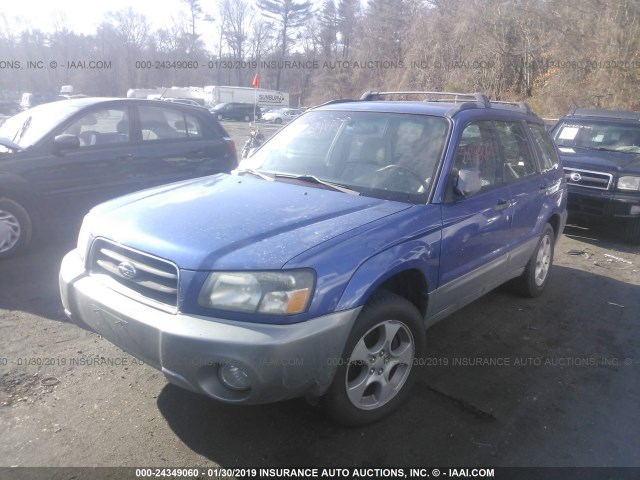 JF1SG656X4G756118 - 2004 SUBARU FORESTER 2.5XS BLUE photo 2