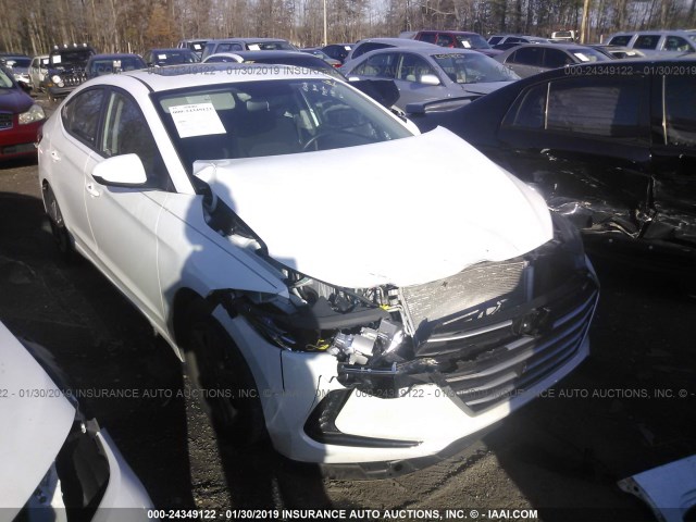 5NPD84LF1JH299391 - 2018 HYUNDAI ELANTRA SEL/VALUE/LIMITED WHITE photo 1