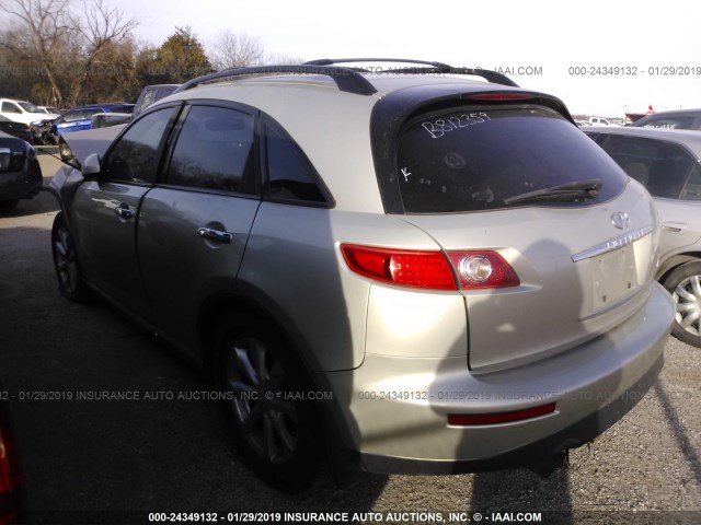 JNRAS08U36X103824 - 2006 INFINITI FX35 BEIGE photo 3