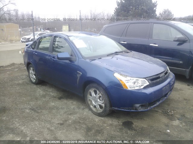 1FAHP35N08W236652 - 2008 FORD FOCUS SE/SEL/SES BLUE photo 1