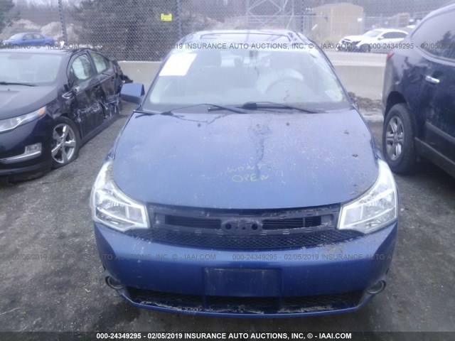 1FAHP35N08W236652 - 2008 FORD FOCUS SE/SEL/SES BLUE photo 6