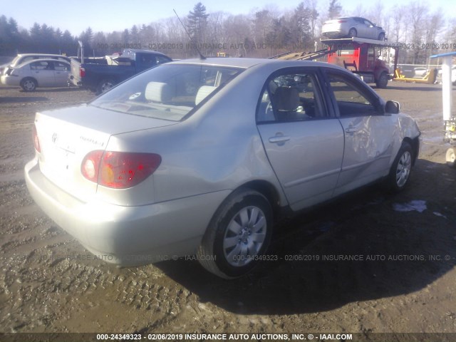 2T1BR32E33C109023 - 2003 TOYOTA COROLLA CE/LE/S SILVER photo 4