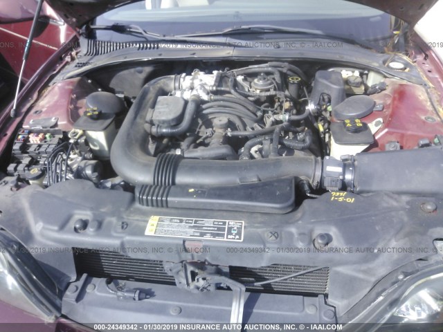 1LNHM87A21Y660656 - 2001 LINCOLN LS MAROON photo 10