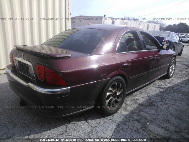 1LNHM87A21Y660656 - 2001 LINCOLN LS MAROON photo 4