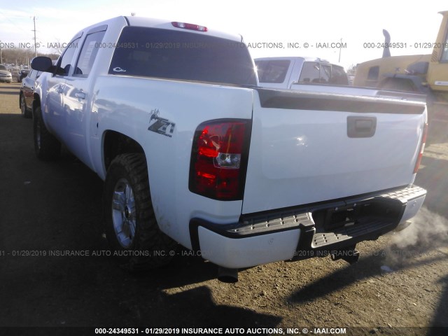 3GCPKSE71DG191908 - 2013 CHEVROLET SILVERADO K1500 LT WHITE photo 3