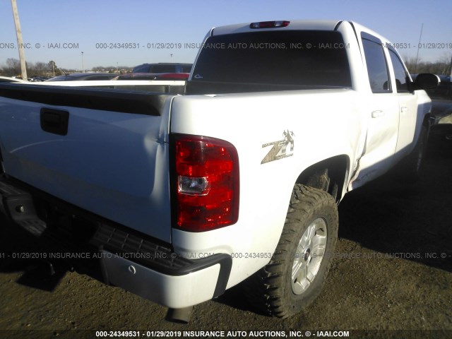 3GCPKSE71DG191908 - 2013 CHEVROLET SILVERADO K1500 LT WHITE photo 4