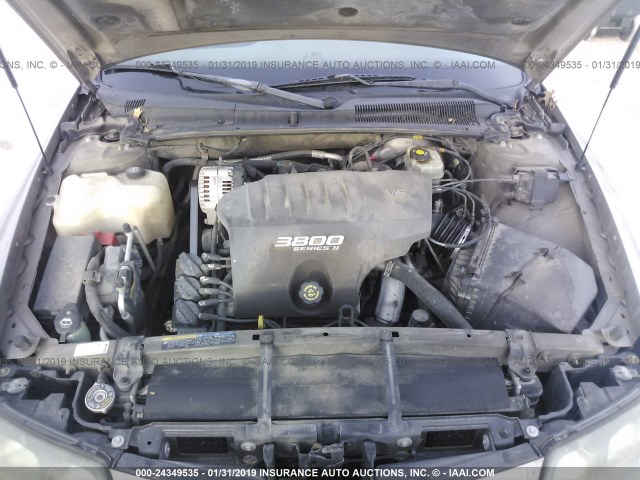 1G2HX54K024143005 - 2002 PONTIAC BONNEVILLE SE TAN photo 10