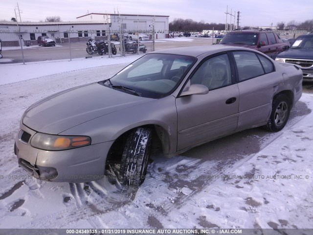 1G2HX54K024143005 - 2002 PONTIAC BONNEVILLE SE TAN photo 2