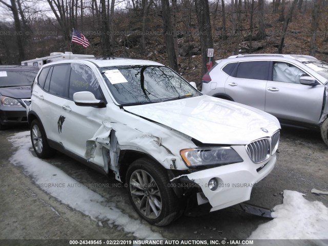 5UXWX9C53E0D20682 - 2014 BMW X3 XDRIVE28I WHITE photo 1