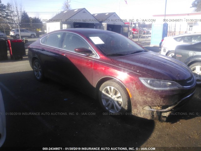 1C3CCCAB1GN115133 - 2016 CHRYSLER 200 LIMITED BURGUNDY photo 1