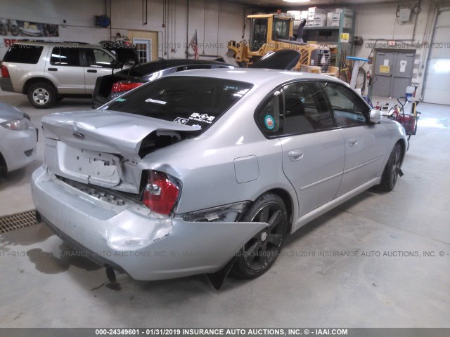 4S3BL676076200963 - 2007 SUBARU LEGACY GT LIMITED SILVER photo 4