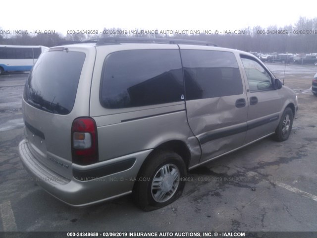 1GNDX03E63D312851 - 2003 CHEVROLET VENTURE BEIGE photo 4