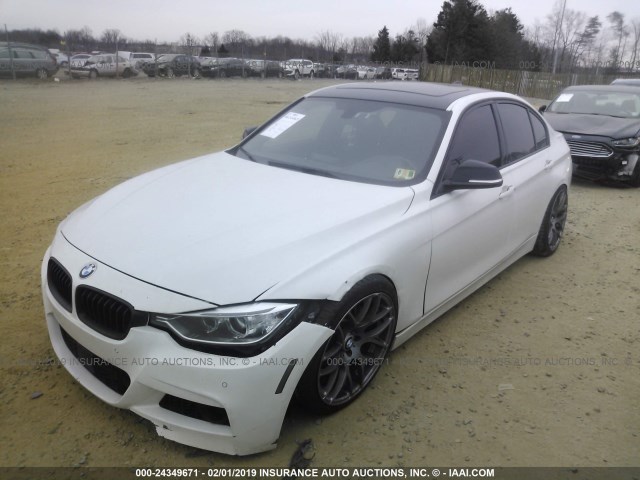 WBA3B9G55DNP39495 - 2013 BMW 335 XI WHITE photo 2