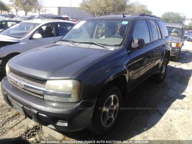 1GNDS13S072249063 - 2007 CHEVROLET TRAILBLAZER LS/LT GRAY photo 2