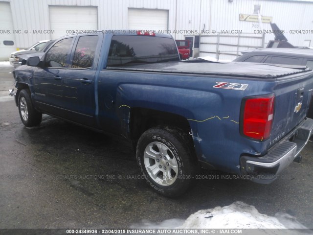 1GCVKREC0FZ268767 - 2015 CHEVROLET SILVERADO K1500 LT BLUE photo 3