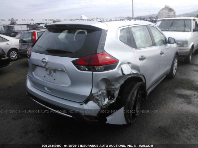 KNMAT2MT1HP553612 - 2017 NISSAN ROGUE S/SV SILVER photo 4