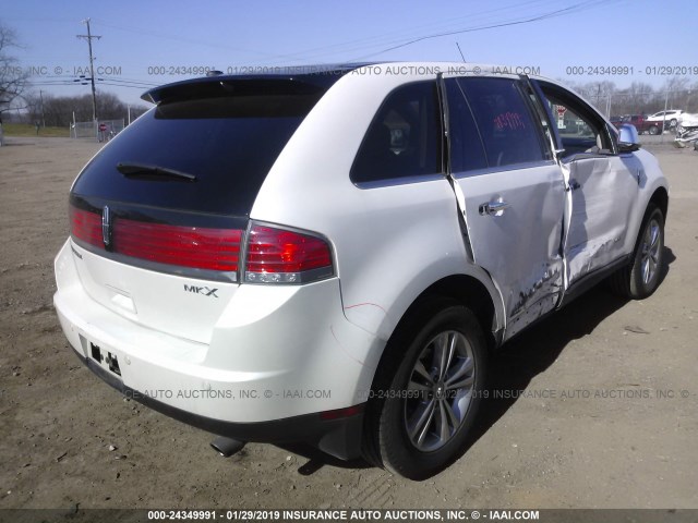 2LMDJ6JC4ABJ12844 - 2010 LINCOLN MKX WHITE photo 4