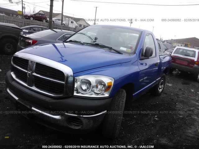 1D7HA16K57J608279 - 2007 DODGE RAM 1500 ST BLUE photo 2