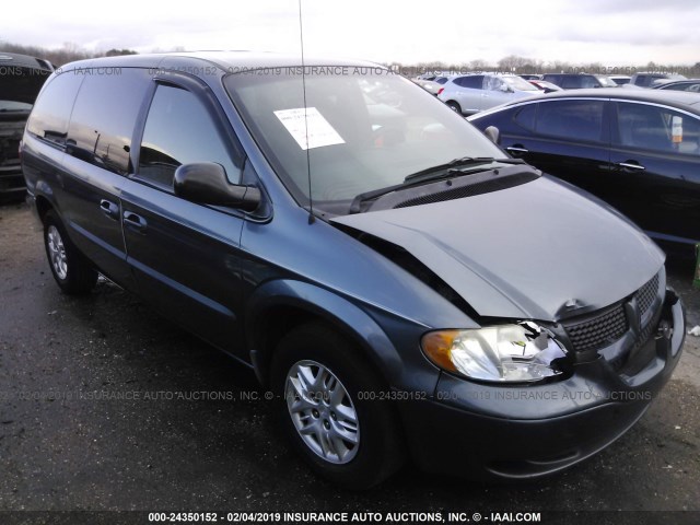 2B4GP44312R733556 - 2002 DODGE GRAND CARAVAN SPORT BLUE photo 1