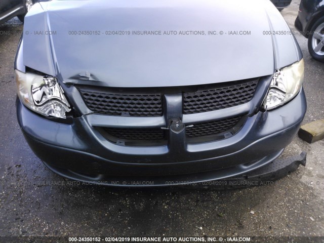 2B4GP44312R733556 - 2002 DODGE GRAND CARAVAN SPORT BLUE photo 6