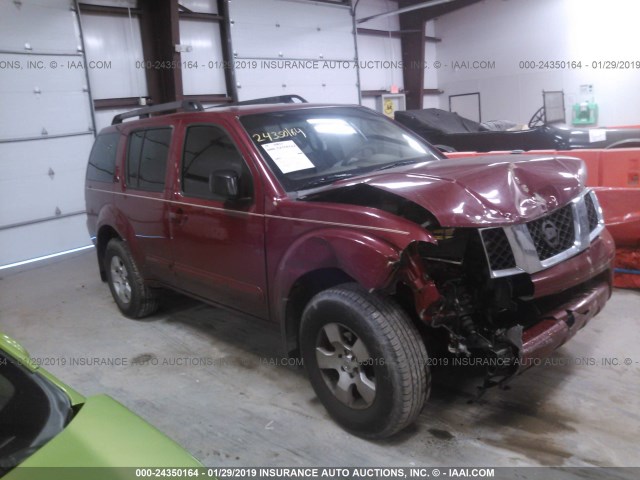 5N1AR18U36C667722 - 2006 NISSAN PATHFINDER LE/SE/XE MAROON photo 1