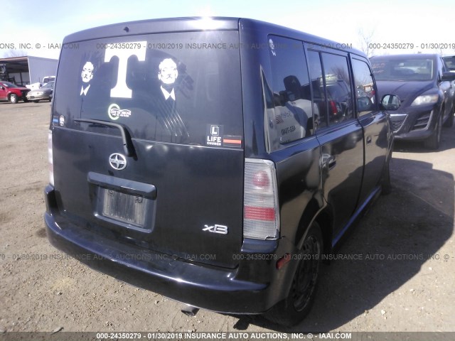 JTLKT324164118775 - 2006 TOYOTA SCION XB BLACK photo 4