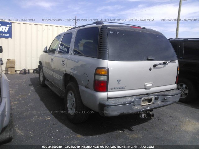 1GNEK13T26R140946 - 2006 CHEVROLET TAHOE K1500 SILVER photo 3