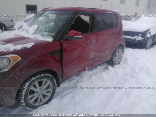 KNDJT2A67D7621288 - 2013 KIA SOUL +/!/SPORT RED photo 6