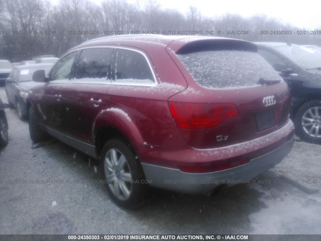 WA1AV74L17D017048 - 2007 AUDI Q7 4.2 QUATTRO RED photo 3