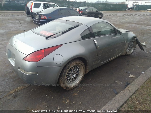 JN1AZ34EX4T061896 - 2004 NISSAN 350Z COUPE GRAY photo 4