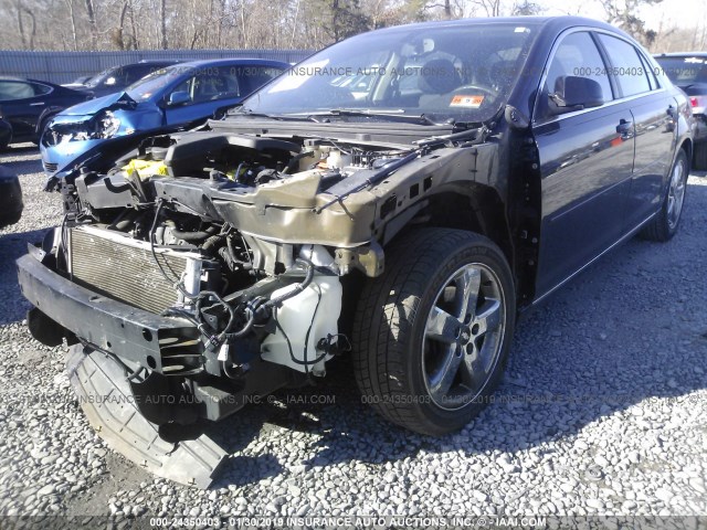 1G1ZC5E10BF364327 - 2011 CHEVROLET MALIBU 1LT BLACK photo 2