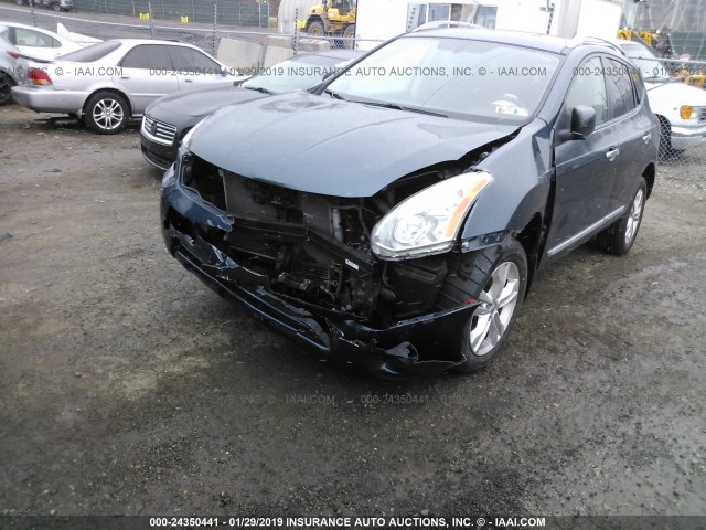 JN8AS5MV8DW636769 - 2013 NISSAN ROGUE S/SV BLUE photo 6