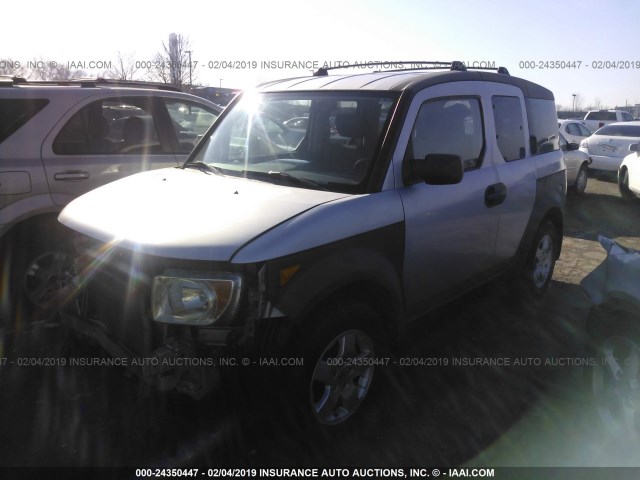 5J6YH28573L021013 - 2003 HONDA ELEMENT EX SILVER photo 2