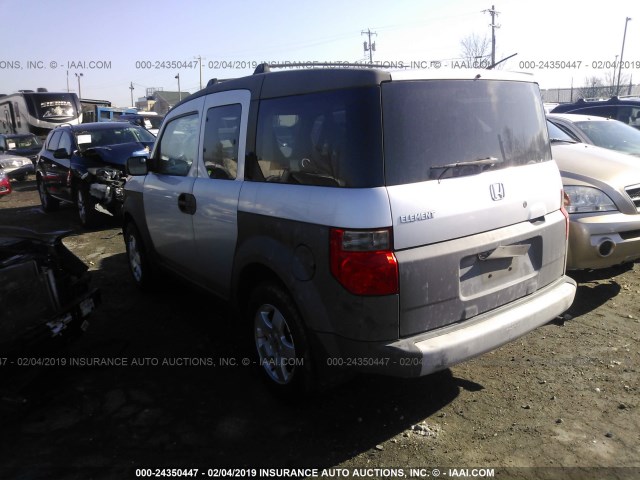 5J6YH28573L021013 - 2003 HONDA ELEMENT EX SILVER photo 3