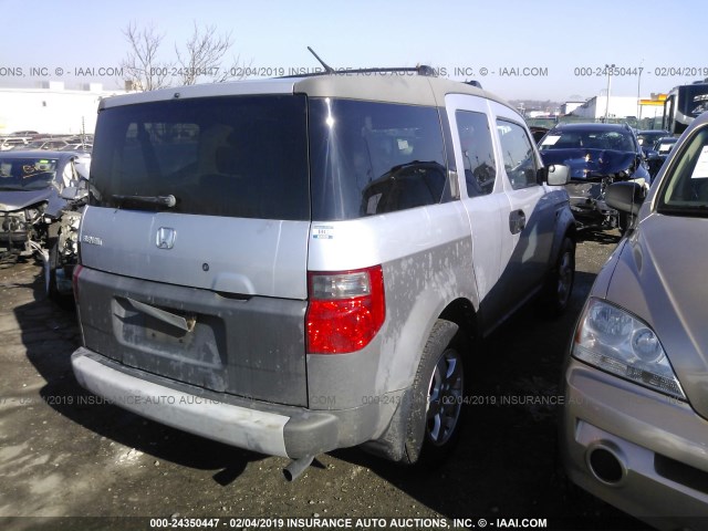 5J6YH28573L021013 - 2003 HONDA ELEMENT EX SILVER photo 4