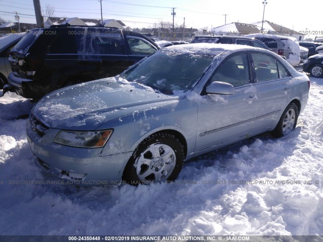 5NPEU46F16H127820 - 2006 HYUNDAI SONATA GLS/LX SILVER photo 2