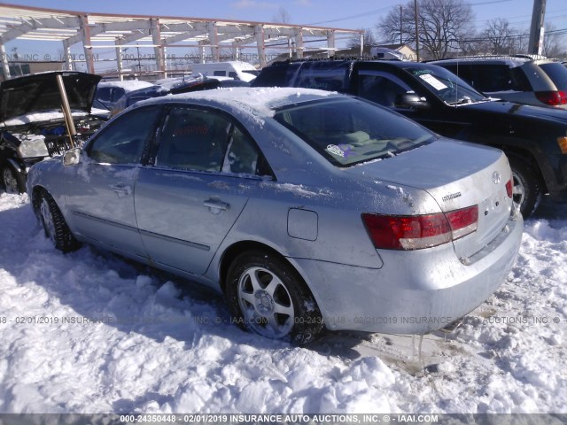 5NPEU46F16H127820 - 2006 HYUNDAI SONATA GLS/LX SILVER photo 3