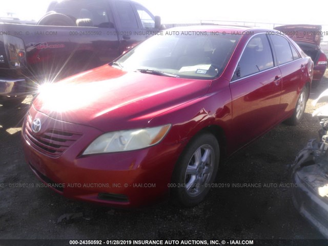 4T1BE46K37U025645 - 2007 TOYOTA CAMRY NEW GENERAT CE/LE/XLE/SE RED photo 2