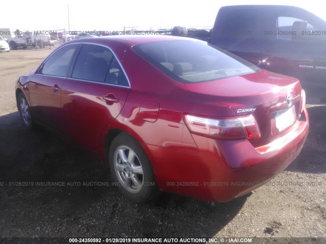 4T1BE46K37U025645 - 2007 TOYOTA CAMRY NEW GENERAT CE/LE/XLE/SE RED photo 3