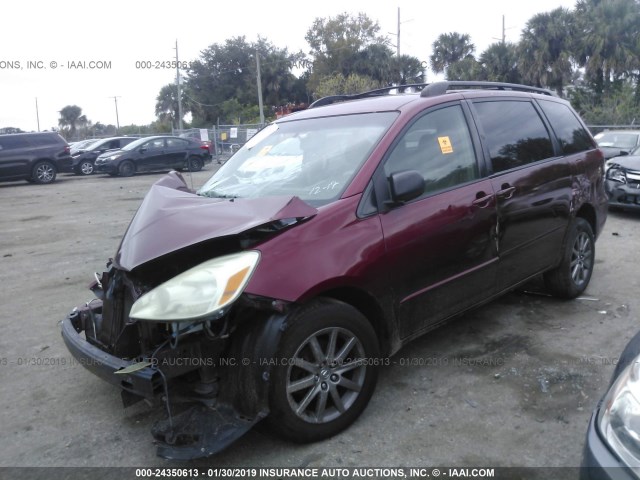 5TDZA23C15S340476 - 2005 TOYOTA SIENNA CE/LE RED photo 2