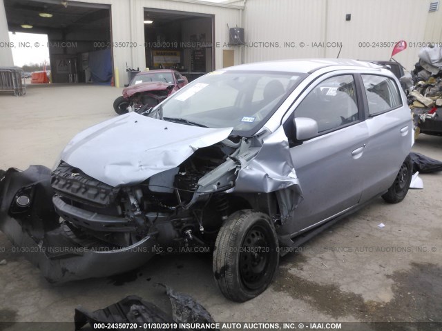 ML32A3HJ1FH035096 - 2015 MITSUBISHI MIRAGE DE SILVER photo 2